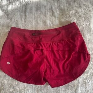 Lululemon Pink Speed Shorts 2.5" Size 4